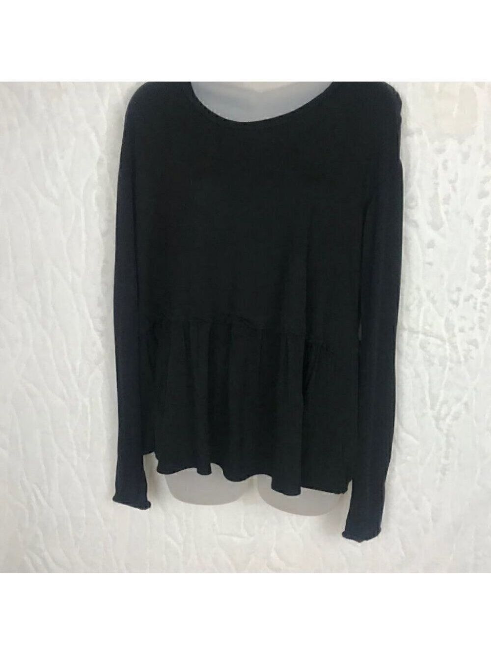 WILFRED Black Long Sleeved T-shirt With A Ballerina Style Bottom Size M